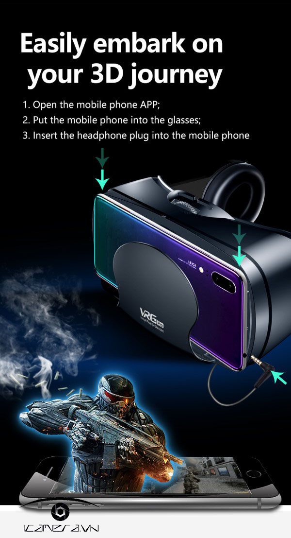 Kính thực tế ảo VRG Pro+ Blue Lens