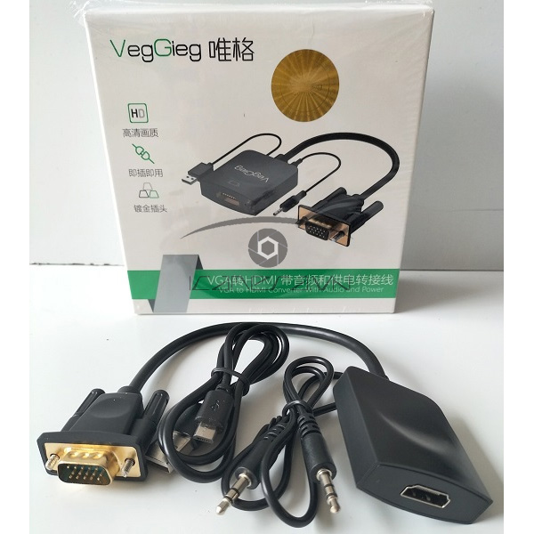 Cáp chuyển đổi từ VGA sang HDMI VZ618 có âm thanh VegGieg