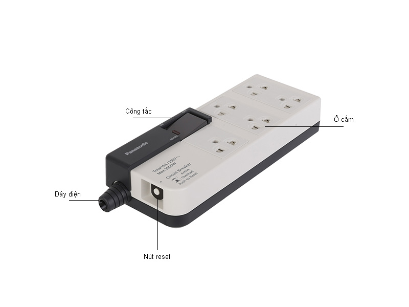 Ổ cắm có dây Panasonic WCHG28352 tích hợp 5 ổ cắm điện