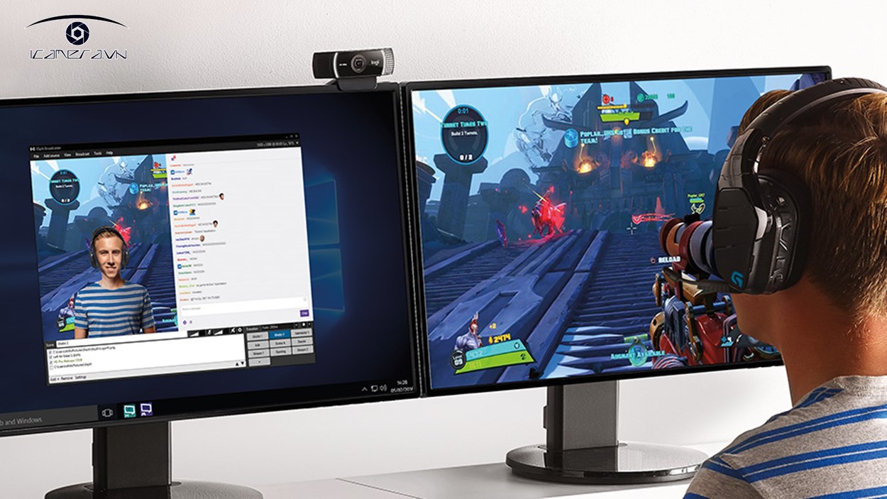 Webcam Logitech HD Webcam C922 học online, chat zoom SẴN HÀNG Ở HÀ NỘI GIÁ RẺ