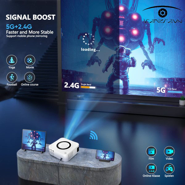 Máy chiếu mini Y9S hệ điều hành Android độ phân giải Full HD 1080P