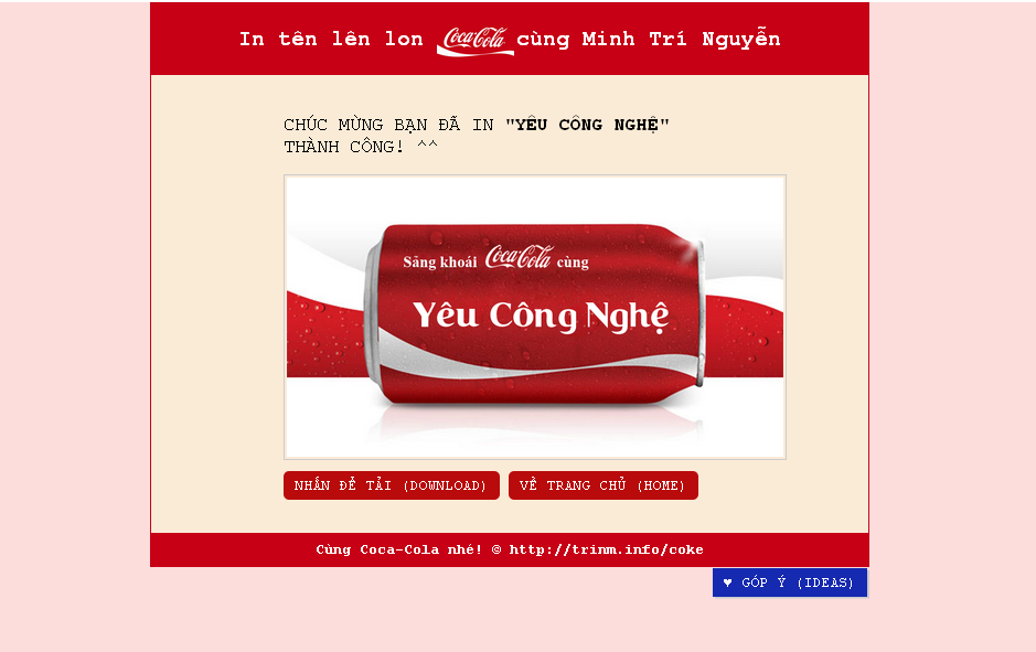 in ten minh len lon coca