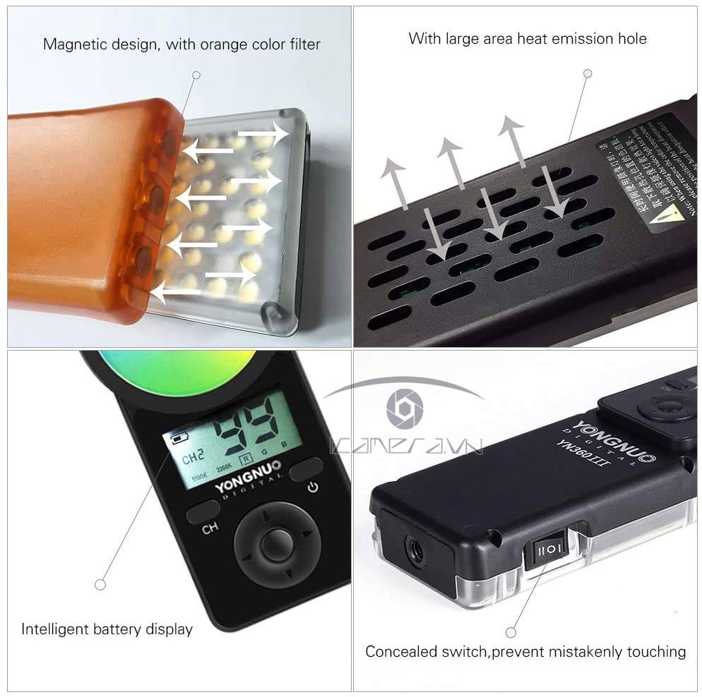 Đèn LED Yongnuo YN-360 III Pro 3200-5600K