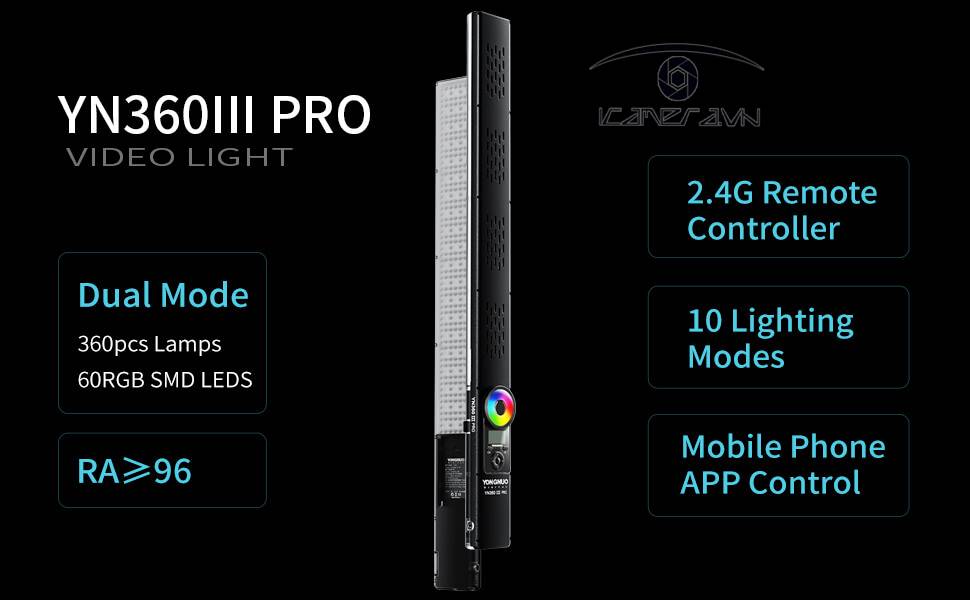 Đèn LED Yongnuo YN-360 III Pro 3200-5600K