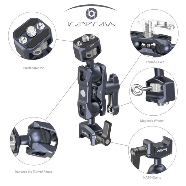 SmallRig 3875 - Magic Arm with Dual Ball Heads 