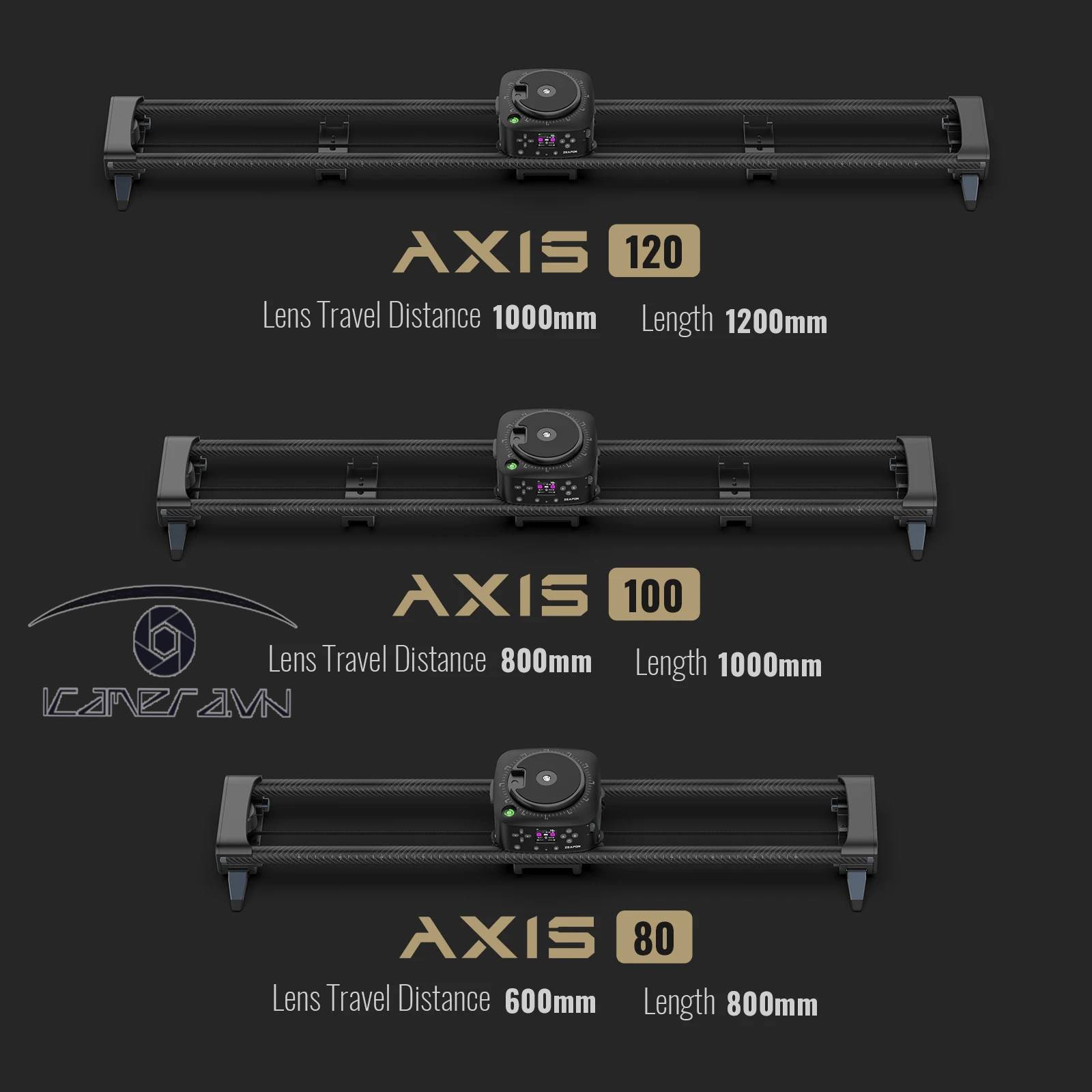 Thanh trượt Zeapon AXIS 100 Pro Multi-axis Motorized Slider (3-axis Version)