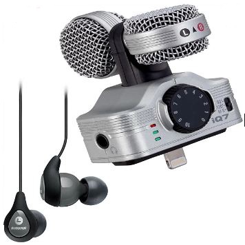 Micro thu âm iQ7 Zoom đa hướng dùng cho smartphone iPhone iPad Lightning