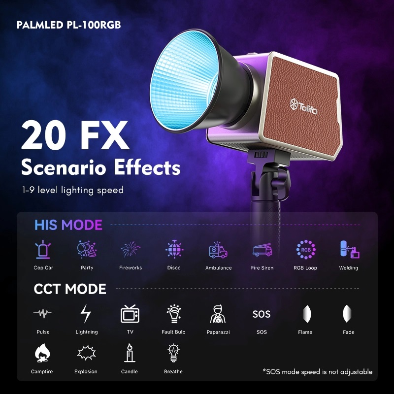 Đèn Led Tolifo PL-100RGB Video Light quay phim