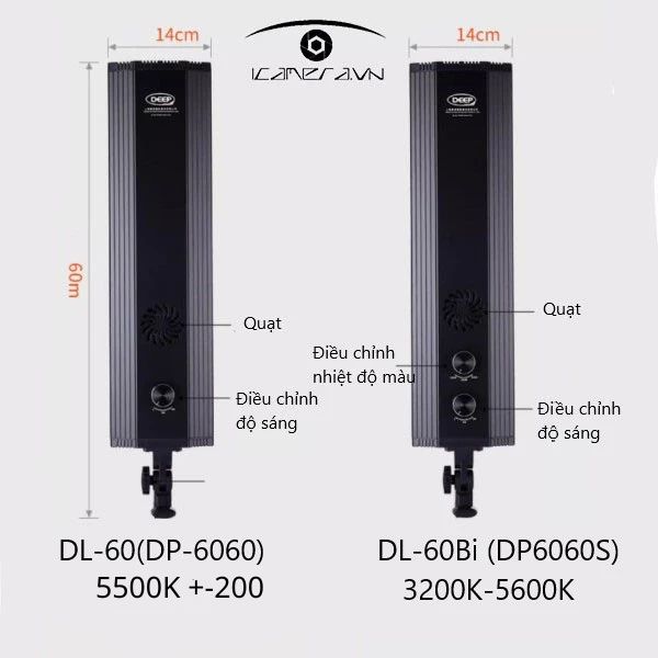Đèn LED dài quay phim,chụp ảnh DEEP DL-60Bi