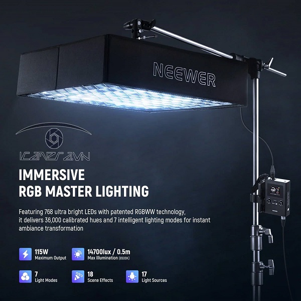 Đèn Led Vải NEEWER FL100C 115W RGBWW Full Color