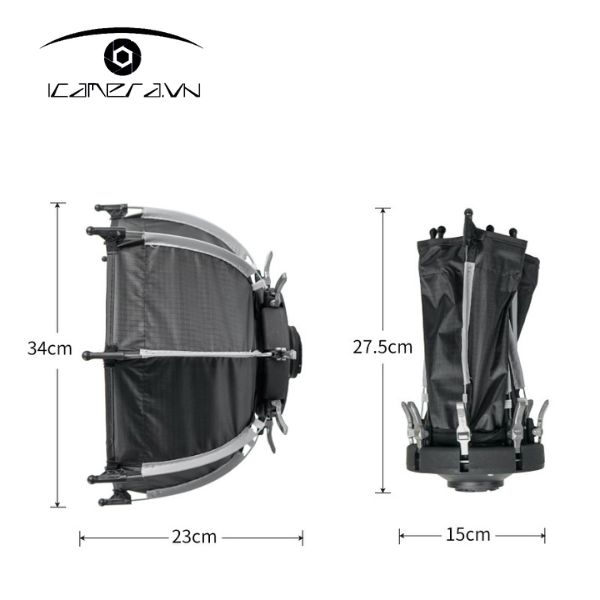 Softbox bát giác thao tác nhanh XSJ K230 ngàm Bowen