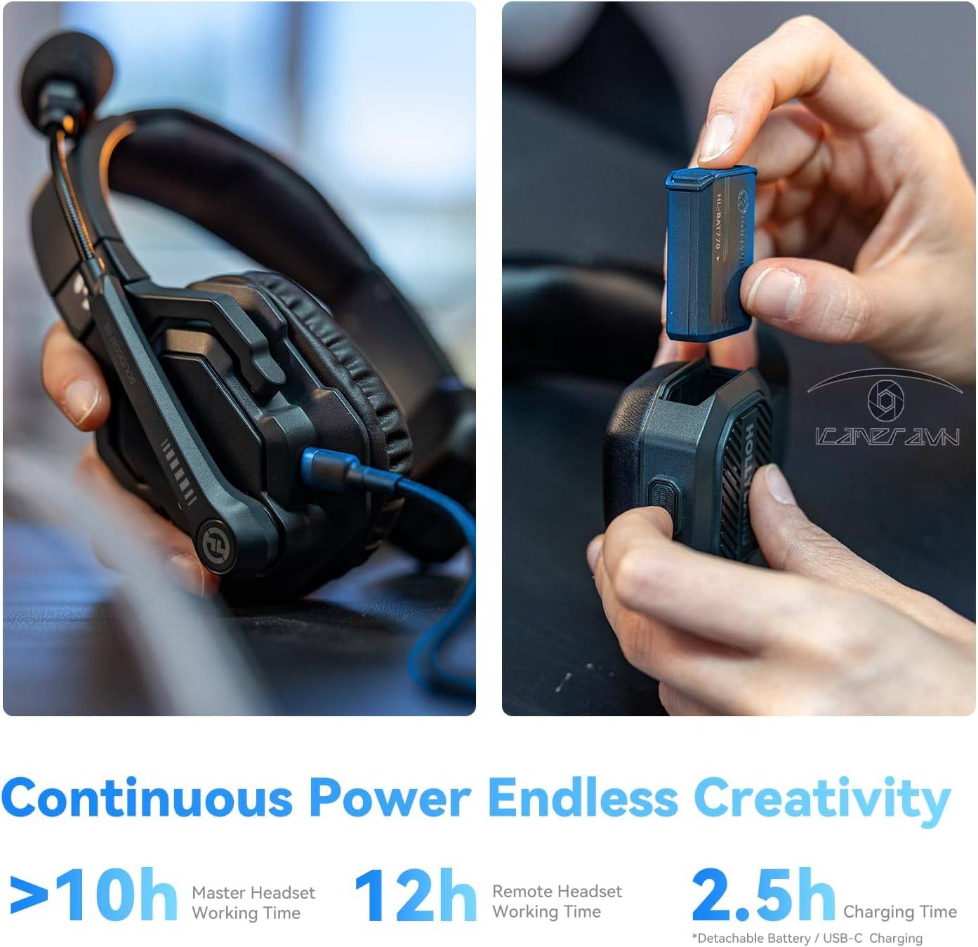 Bộ tai nghe không dây Hollyland Solidcom SE-2S