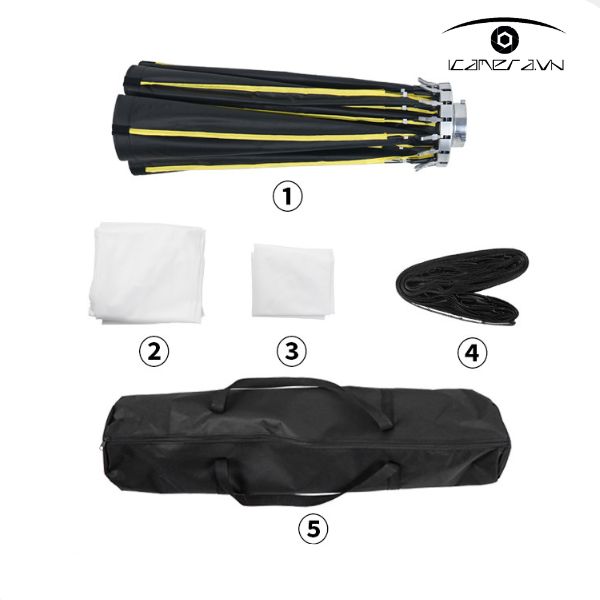 Softbox Parabolic thao tác nhanh XSJ KP2-90 kèm lưới tổ ong