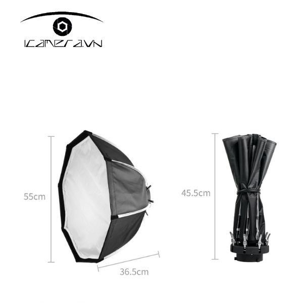 Softbox bát giác thao tác nhanh XSJ K255 ngàm Bowen