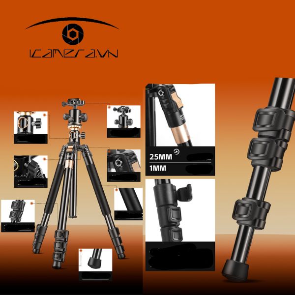 Chân máy ảnh Beike QZSD Q999HE