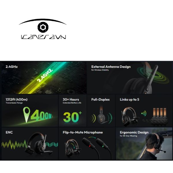 Accsoon CoMo SE 2.4GHz Full-duplex Wireless (Bộ 5 tai nghe)