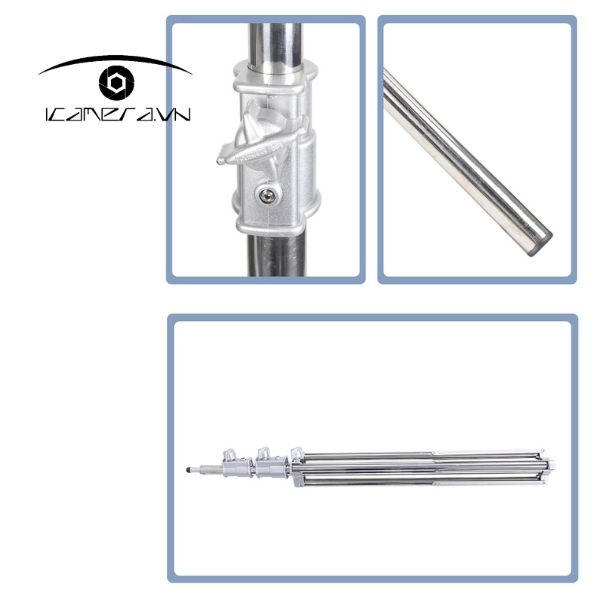 Chân đèn inox 2.8m giá rẻ cho Studio