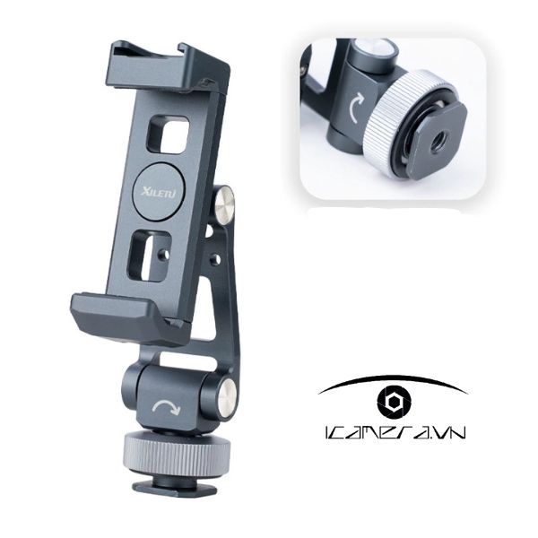 Kẹp điện thoại Xiletu XJS-1 hợp kim nhôm đa năng chính hãng giá tốt