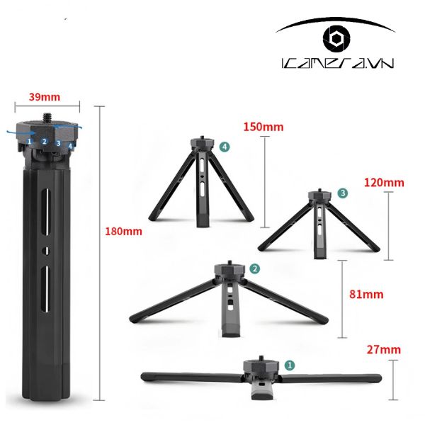 Chân tripod điện thoại máy ảnh hợp kim KL150