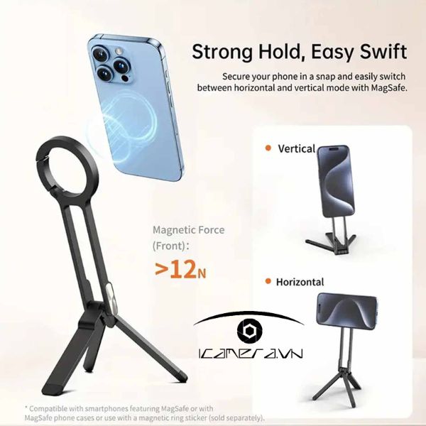 Chân kẹp điện thoại đa năng RT-777 bỏ túi gấp gọn