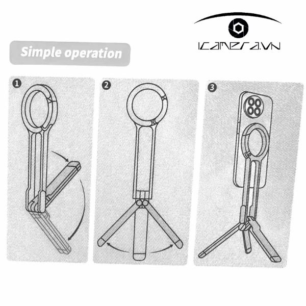 Chân kẹp điện thoại đa năng RT-777 bỏ túi gấp gọn