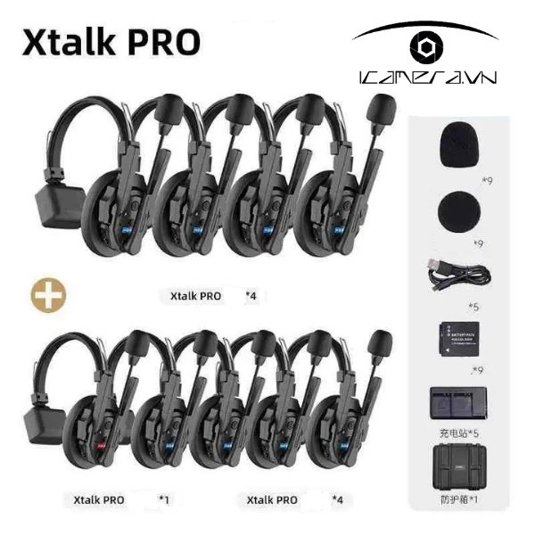 Synco Xtalk XPro 9 - Bộ liên lạc không dây 2 chiều 2.4GHz (9 tai)
