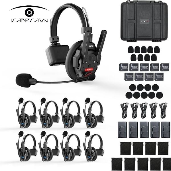 Synco Xtalk XPro 9 - Bộ liên lạc không dây 2 chiều 2.4GHz (9 tai)