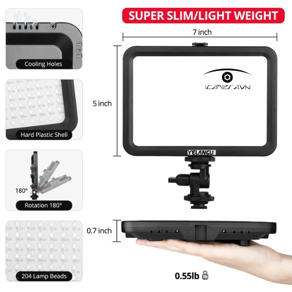 Đèn led Yelangu Led204 dùng cho máy ảnh