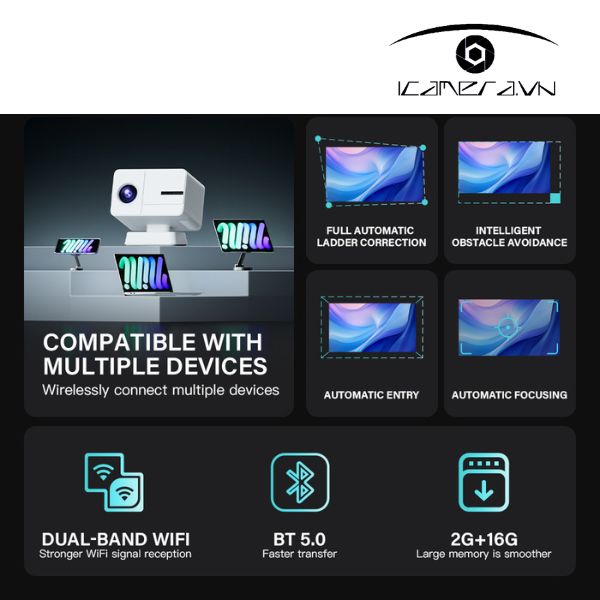 Máy chiếu mini P50 hệ điều hành Android độ phân giải Full HD 1080P