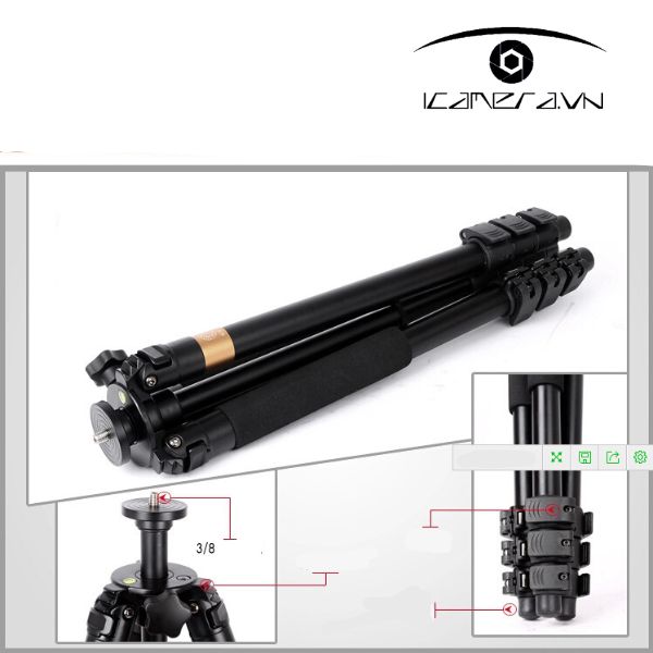 Chân máy ảnh Tripod Beike QZSD Q620