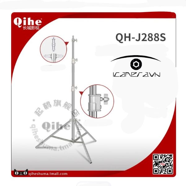 Chân đèn inox Qihe J288S 2.8m