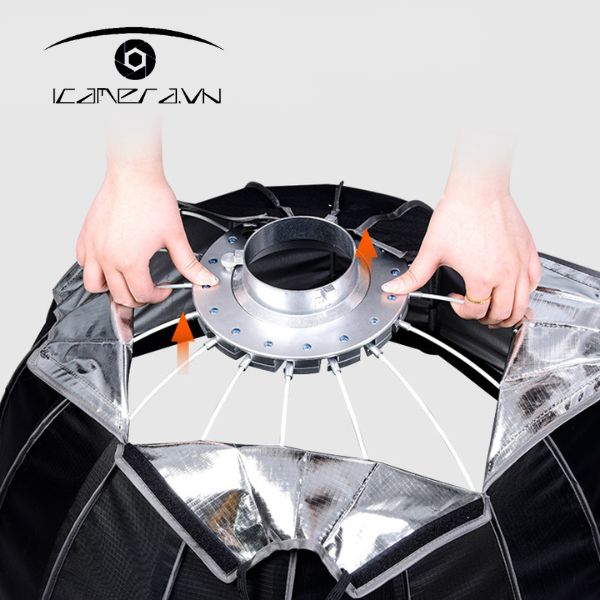 Softbox Parabolic thao tác nhanh JP2-90 kèm lưới tổ ong