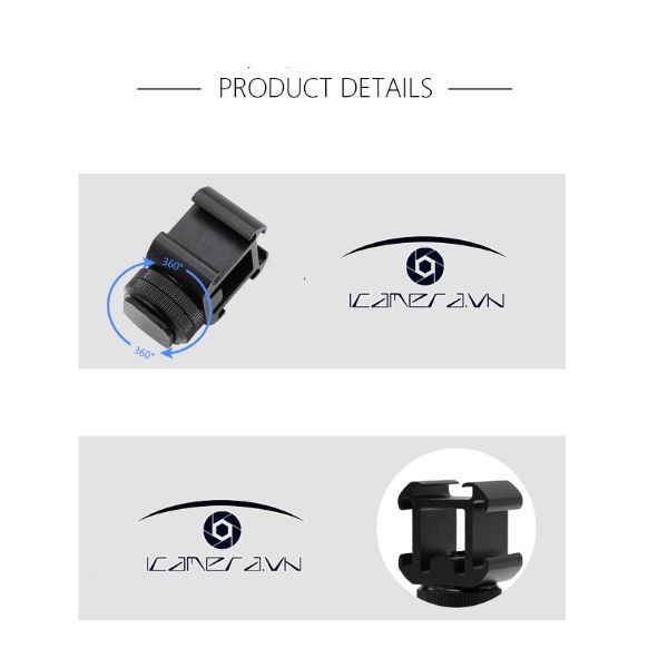 Mount gắn phụ kiện 3 Hot Shoe