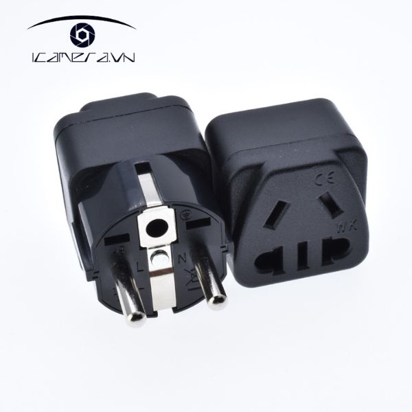 Phích cắm chuyển điện từ 2 chấu ra 3 chấu đa năng WK-9