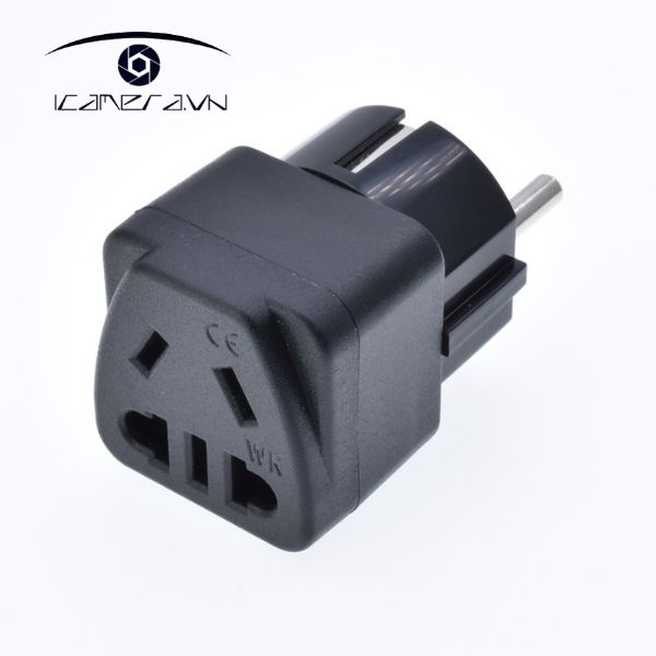 Phích cắm chuyển điện từ 2 chấu ra 3 chấu đa năng WK-9