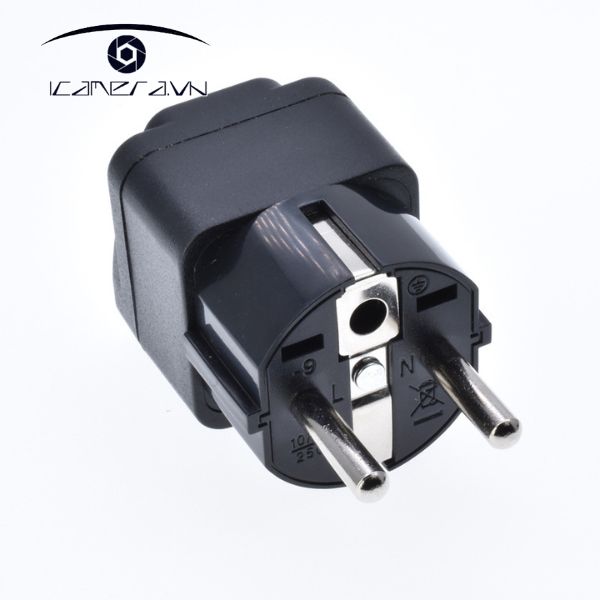 Phích cắm chuyển điện từ 2 chấu ra 3 chấu đa năng WK-9