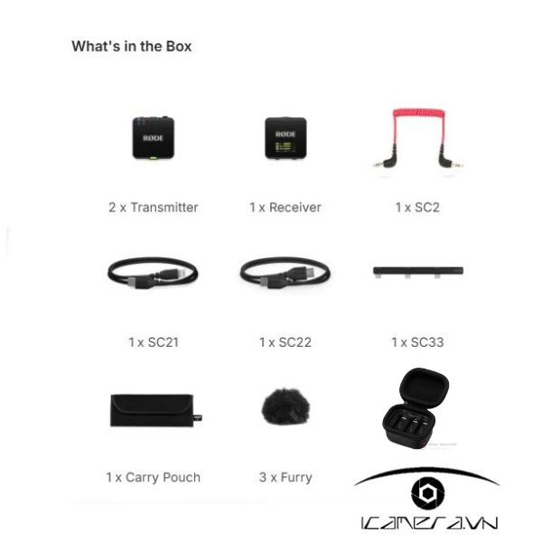 Micro không dây Rode Wireless Go 3 có hộp sạc chính hãng