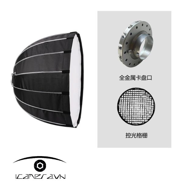 Softbox Parabolic thao tác nhanh JP2-90 kèm lưới tổ ong