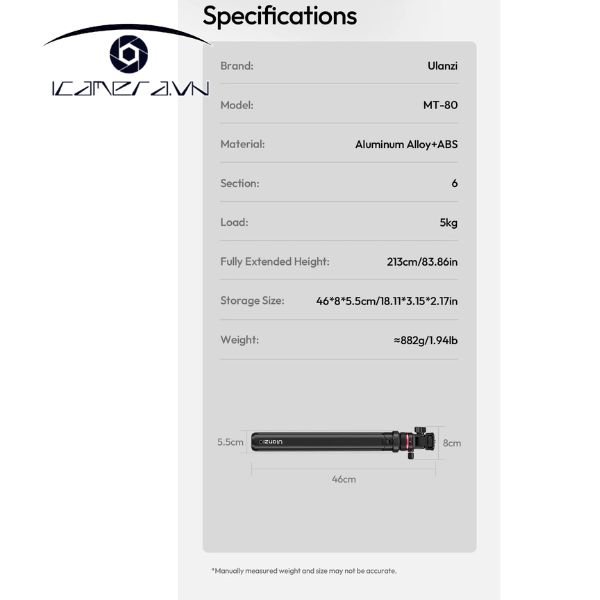 Chân máy Ulanzi MT-80