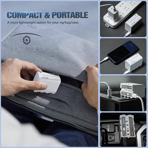 Pin Viltrox NP-F970/ F750 / F550 tích hợp sạc Type-C