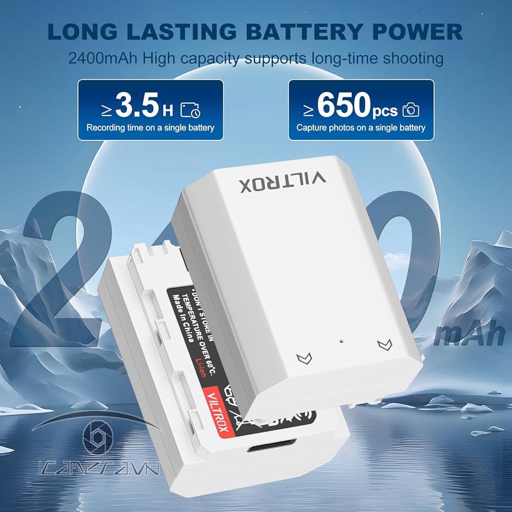 Pin Viltrox NP-FZ100 tích hợp cổng sạc Type-C