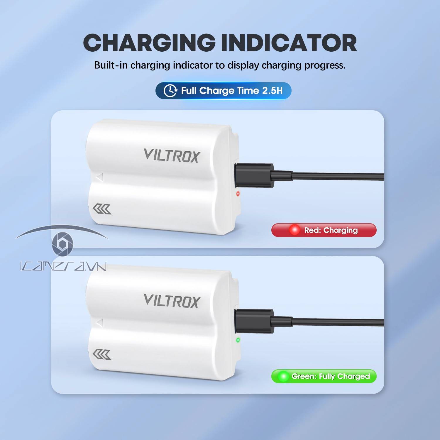 Pin Viltrox NP-W235 tích hợp cổng sạc Type-C