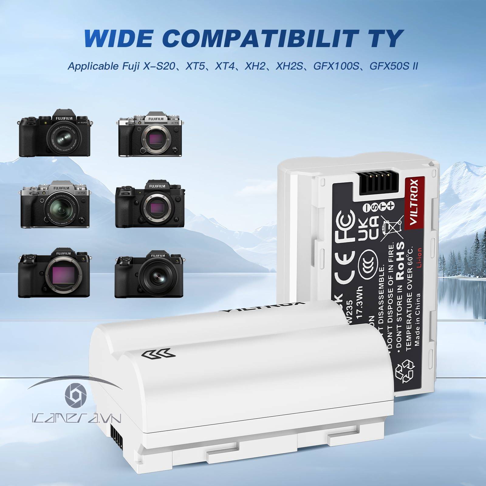 Combo hộp sạc Viltrox BT-W235 kèm pin NP-W235