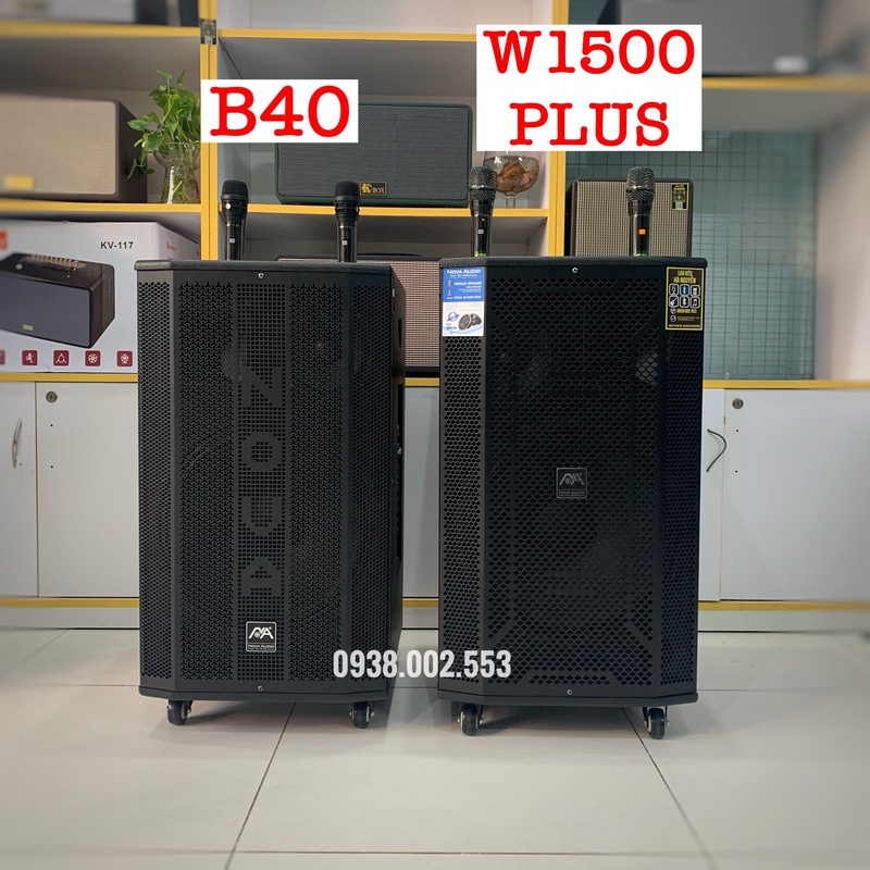 2 Mẫu Loa 4 Tấc Loa kéo hát Karaoke Nova W-1500 Plus & B40