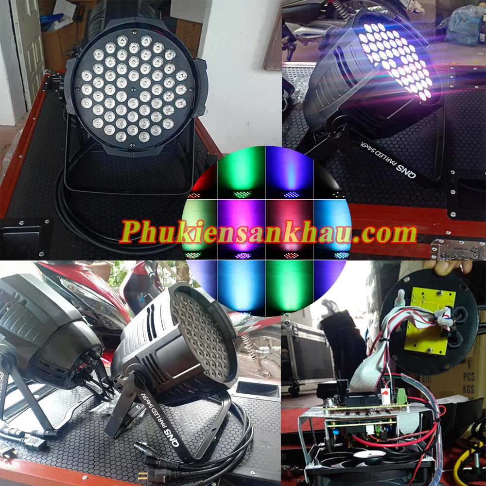 Par Led 54x9W bóng led rgb siêu sáng giá rẻ tại phukiensankhau