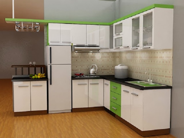 Cánh cửa tủ kính có tay cầm tiện lợi