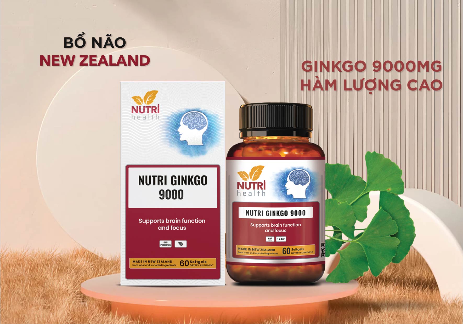Bổ não New Zealand Nutri Ginkgo 9000