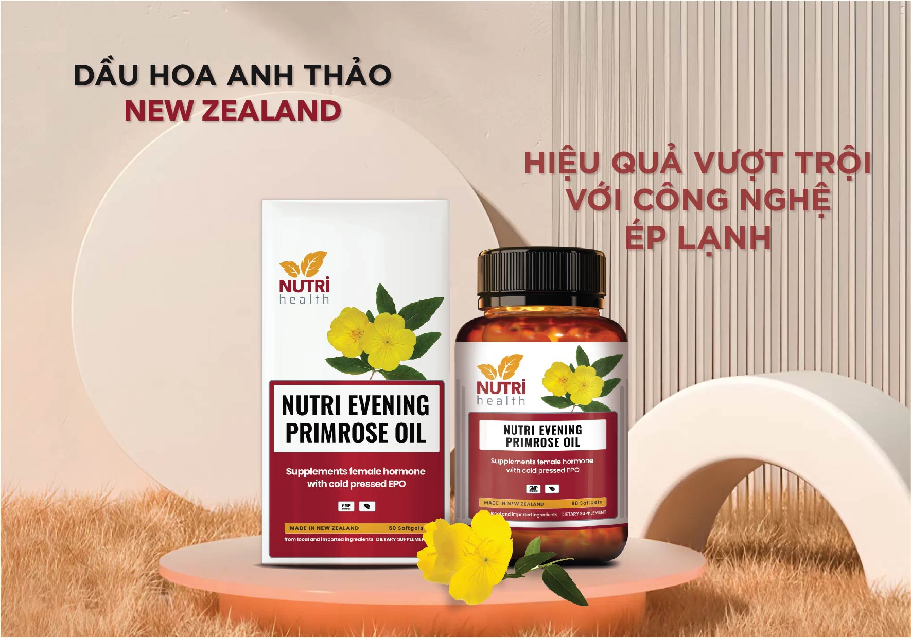 Dầu hoa Anh Thảo New Zealand Nutri Evening Primrose Oil