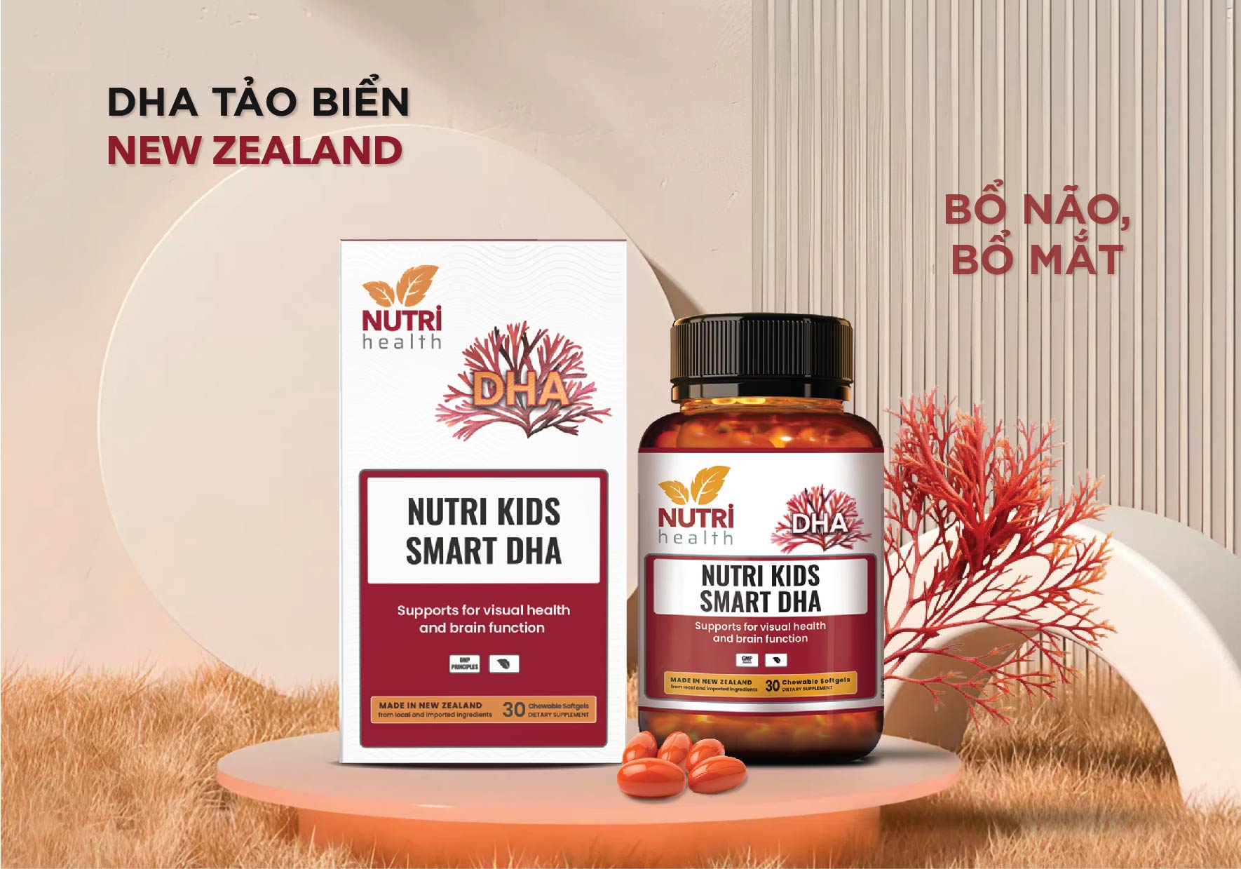 DHA Tảo biển New Zealand Nutri Kids Smart DHA