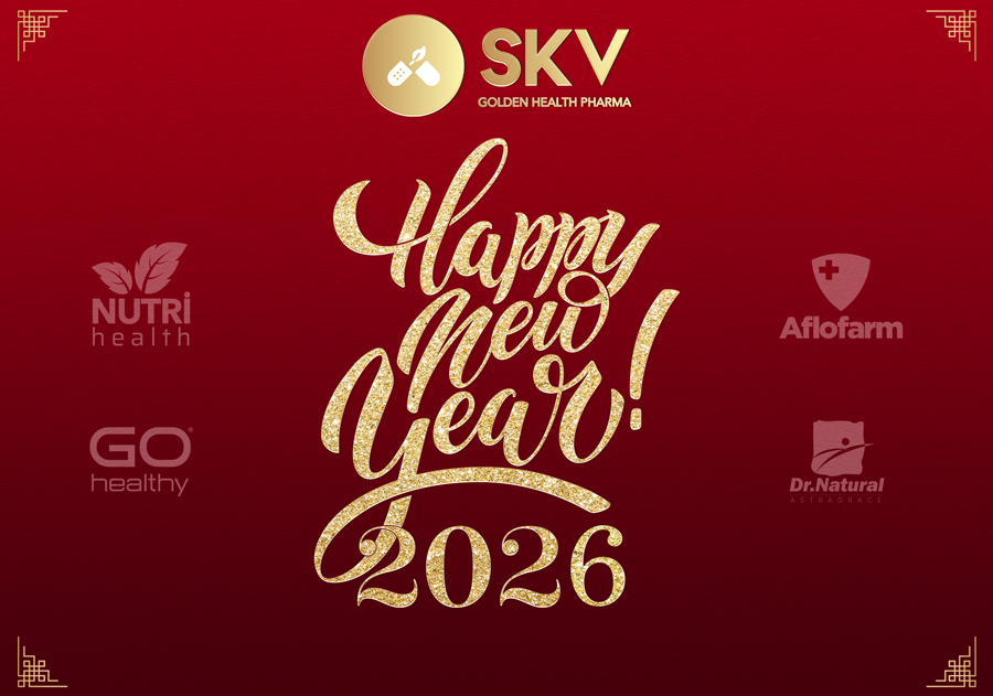 Chúc mừng năm mới 2026 Sức Khỏe Vàng GO Healthy Nutri Health Dr Natural Aflofarm